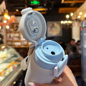 New Stainless Steel Insulated Cup with Dual Straws Portable Water Bottle for Students and Business Gifts - Product Image 3