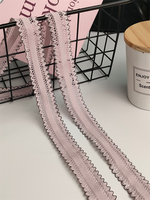 Ruban de dentelle élastique creux de 2,8 cm, matériel DIY fait main pour accessoires de bandeaux et nœuds pour enfants