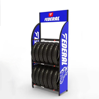 Meilleures ventes : présentoir métallique écologique pour pneus de voiture et de moto, stand de magasin de détail LEADER T12, couleur personnalisable