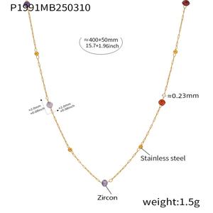 แฟชั่นขายดีสร้อยคอเป็นชั้นสแตนเลสชุบทอง18K สร้อยคอส่วนบุคคล - Product Image 3