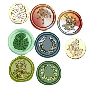 หัวตราประทับขี้ผึ้งลายดอกไม้คลาสสิก ขนาด 2.5 ซม. ลายกุหลาบและโรสแมรี่ ทำจากทองเหลือง สำหรับตกแต่งสมุดบันทึก - Product Image 5