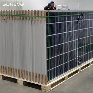 سعر لوحات طاقة شمسية ثنائية الوجه من Sunevo بقدرة 550 وات 555 وات لوحات طاقة شمسية مزدوجة الزجاج في الصين