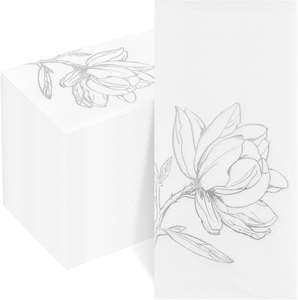 <span class=keywords><strong>Serviettes</strong></span> en <span class=keywords><strong>papier</strong></span> jetables personnalisées avec logo floral magnolia doré pour mariage - Product Image 6