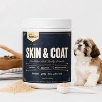 Complément alimentaire pour la peau et le pelage des chiens, poudre de lécithine 200g, à mélanger avec la nourriture, formule beauté quotidienne, pack économique en vrac