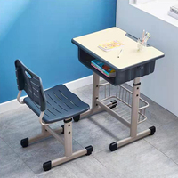Bureaux et chaises d'étudiant modernes à prix de gros, design contemporain, hauteur réglable, ensemble de bureaux et chaises pour étudiants