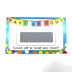 Tùy chỉnh hình chữ nhật vàng và bạc Bột Cạo thẻ cạo nhãn dán cạo nhãn dán đầu nhãn dán - Product Image 6