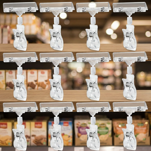 Clip Transparente de Plástico para Exhibición en Supermercados, Portaetiquetas de Precio, Clip para Etiquetas, Portaetiquetas para Comercio Minorista - Product Image 1