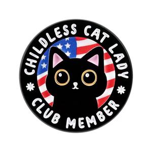 Spille in Metallo all'Ingrosso, Spille Creative a Forma di Gatto Carino, Spille Distintive a Forma di Gatto Nero Cartoon, Distintivi Rotondi in Metallo per Vestiti - Product Image 1
