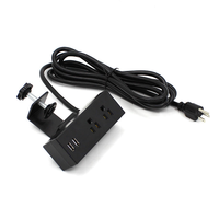 Multiprise de bureau à fixation murale avec charge rapide USB PD20W, rallonge et prise de courant pour bord de bureau