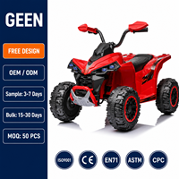 Quad électrique pour enfants GEEN 12V, alimenté par batterie, double moteur, tout-terrain, 4 roues, avec LED et musique, voiture à roulettes