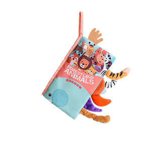 Jouets en tissu plissé personnalisés SeaMind pour bébés, lavables, en forme d'animaux, avec queue douce, pour l'éveil sensoriel précoce, <span class=keywords><strong>livre</strong></span> en tissu unisexe, 3-6 <span class=keywords><strong>mois</strong></span> - Product Image 1