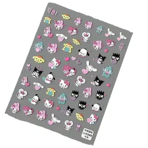Sanrio big family 3d stereo embossed stickers high value decorative stickers nail stickers