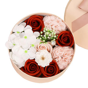 Boîte cadeau de fleurs de savon modernes en forme de <span class=keywords><strong>tarte</strong></span> à la rose, impression sérigraphique pour la Saint-Valentin, la fête des enseignants, Noël et les fêtes - Product Image 3