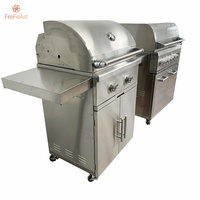 Barbecue portable moderne en acier inoxydable de haute qualité, gaz naturel haute pression, pour intérieur/extérieur, chariot de cuisine professionnel
