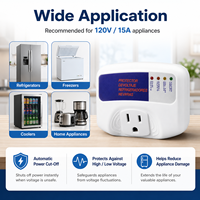 Protecteur de tension pour réfrigérateur Puluos KE-V009-N 120V 15A, prise de courant pour la protection de l'alimentation des appareils électroménagers
