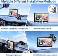 Navigation GPS portable 9 pouces pour voiture, compatible avec les clés intelligentes, Mirror Link, commande vocale, caméra de recul 1080p, compatible Apple CarPlay et Android