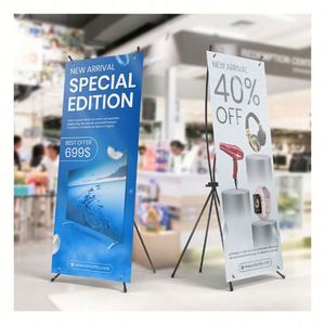Soportes de pared para pancartas X-Stand al por mayor, exhibidores publicitarios X Banner para la venta, kits de herramientas promocionales para publicidad digital - Product Image 1
