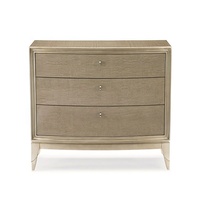 Table de chevet en bois massif antique avec design moderne, commode en acier inoxydable à 2 tiroirs pour meubles de chambre