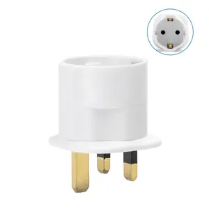 <b>European</b> to UK travel <b>adapter</b>, compact connection stand, ideal for electronic devices while traveling - Product Image 1