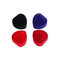 Xinxing Boîtes d'Emballage Personnalisées en Velours pour Bagues de Mariage, Boîte à Bijoux Portable de Luxe en Velours en Forme de Cœur