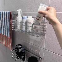 Duurzame, aan de wand te bevestigen, slagvrije, opvouwbare, rechthoekige, multifunctionele, draagbare, draaibare opbergplank van 304 roestvrij staal, enkelvoudig.
