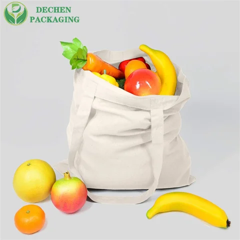 Canvas Zipper Pouch Canvas Tote Bag With Zipper