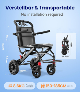 <span class=keywords><strong>Fauteuil</strong></span> <span class=keywords><strong>roulant</strong></span> manuel pliable en aluminium léger, repose-pieds réglable et amovible, siège confortable, aide à la mobilité pour personnes âgées et handicapées - Product Image 2