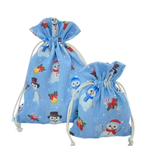 Fancy Drawstring <b>Fabric</b> <b>Gift</b> <b>Bags</b> for Christmas New Design Printing Promotion <b>Bag</b> - Product Image 5
