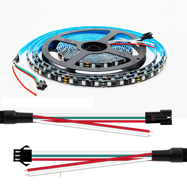 Black PCB White Pcb Double Layer DC12V 5m WS2812B WS2812 WS2811 Led Pixel Strip 30 / 60leds Smart RGB Full Color Led Strip Light