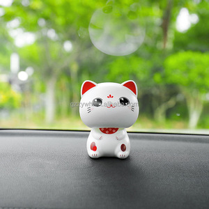 Mignon chat porte-bonheur <span class=keywords><strong>Maneki</strong></span> <span class=keywords><strong>Neko</strong></span> en plastique ABS à énergie <span class=keywords><strong>solaire</strong></span>, tête oscillante, pour la décoration de voiture, de maison, de bureau et comme cadeau - Product Image 6