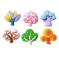 Patch décoratif fait main en matériau peint, colle crème, pour coque de téléphone portable DIY, accessoires pour cheveux d'enfants, papeterie, boucle de chaussure, motif arbre rose