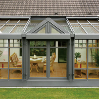 Solárium Moderno de Techo Plano de Aluminio con Doble Acristalamiento Low-E, Insonorizado, Jardín de Invierno para Hotel y Villa