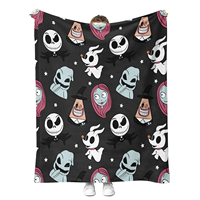 Neue 3D-Druck Halloween- und Weihnachtsgeschenke Flanell-Wurfdecke mit individuellem Design Weiche Gemütliche Fleece-Decke für Zuhause & Reisen