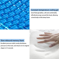 Maßgefertigtes Sommer-Gel-Memory-Foam-Kissen mit Kissenbezug, Moderner Langsam Rückfedernder Kühleffekt für Nackenstützung, Großhandel