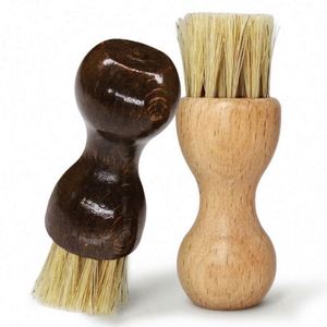 Mini Shoe Brush Gourd Shaped Small Applicator Brush for Shoe <b>Polishing</b> <b>Waxing</b> Oiling Buffing Cleaning Detail Brush - Product Image 1
