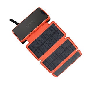 New Product Ideas 2025 Electronics OEM Logo Camping Portable Large Capacity 20000mAh Wireless Charging Solar Power Banks
