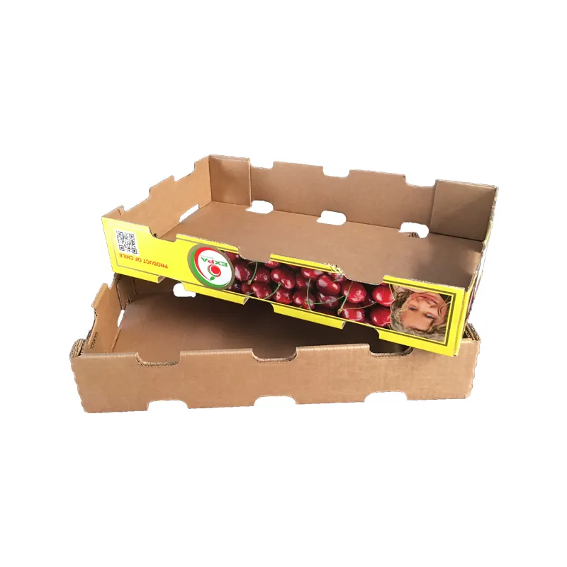 Goedkope Groothandel Groenten En Fruit Golfkarton Doos Fruit Verpakking Papier Fruit Doos Met Aangepaste Logo