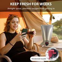 Sac de sécurité aseptique personnalisé en PE pour jus de fruits, 20 litres, avec valve, emballage BIB (Bag in Box)