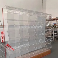 Bac empilable en acrylique Boîte à bonbons en acrylique transparent Grand distributeur en acrylique pour bonbons Bonbons Boîte à bonbons Étagère 4 couches