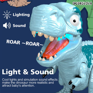 Jouet <span class=keywords><strong>dinosaure</strong></span> <span class=keywords><strong>robot</strong></span> électrique en caoutchouc avec os à mâcher, bouche ouverte, lumière et son - Product Image 4