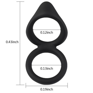 Großhandel Herren Verzögerung Ejakulation Penis Ringe Doppel hahn Silikon Sexspielzeug für männliche Sexspielzeug - Product Image 6