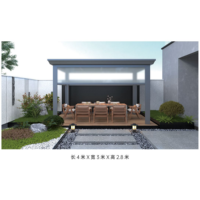 Pergola extérieure en aluminium à lames orientables 5m x 3m, auvent rétractable, imperméable, revêtement en poudre fluorocarbone, couleur personnalisée