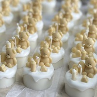 Bougie artisanale en cire de soja, parfumée, motif ours mignon, écologique, pour décoration de fête, anniversaire, maison, cadeau, Diwali, Fête des Pères