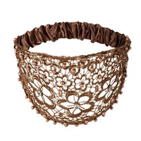 Serre-têtes en dentelle bohème pour femmes, serre-têtes élastiques à fleurs et perles, accessoires de cheveux vintage pour un usage quotidien