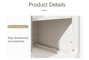 Hiện đại bán buôn nhiều lớp phòng tắm nhựa lưu trữ giá có thể gập lại vuông hẹp Tủ bánh xe phong cách cổ điển - Product Image 3