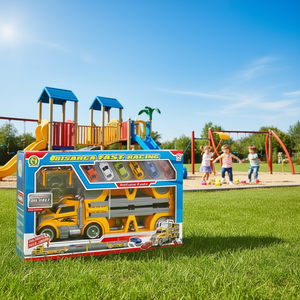 Camión Portacoches de Carreras Bisarca, de Metal Fundido a Presión, con 6 Autos, 54 cm de Largo, para Niños de 3 Años en Adelante - Product Image 3