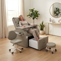 Fauteuil de pédicure électrique de luxe, réglable, avec bol en verre portable, pour salon de beauté, vente en gros directe usine