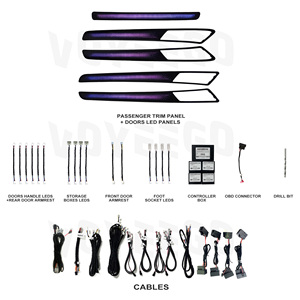 Lumière ambiante de voiture Voyeego Prix d'usine Hot Selling Lumière ambiante pour V W <span class=keywords><strong>Golf</strong></span> <span class=keywords><strong>7</strong></span> 2014-2021 Dragon Scale Style - Product Image 1