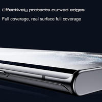 Protecteur d'écran en verre 3D incurvé à couverture complète pour Samsung S23 NOTE 20 Ultra 3d