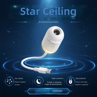 Nouvelle Lampe de Projection Ciel Étoilé 2026 Transfrontalière avec Motifs de Films Interchangeables en ABS (Galaxie, Lune, Saturne) Alimentée par USB